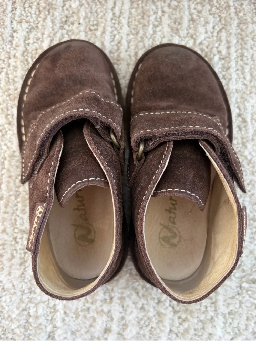 Naturino brown suede boys' casual chukka boots. Kids Size 24. - Picture 8 of 11